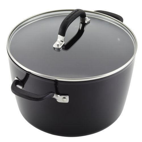 KitchenAid Hard Anodized Nonstick Stockpot with Lid, 8 Quart & Reviews Wayfair